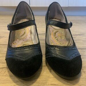 Black Hush Puppies Mary Jane Heels